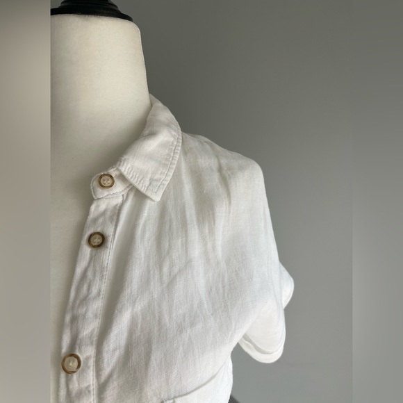 ZARA Linen Button Up Top (size medium) - Picture 6 of 8